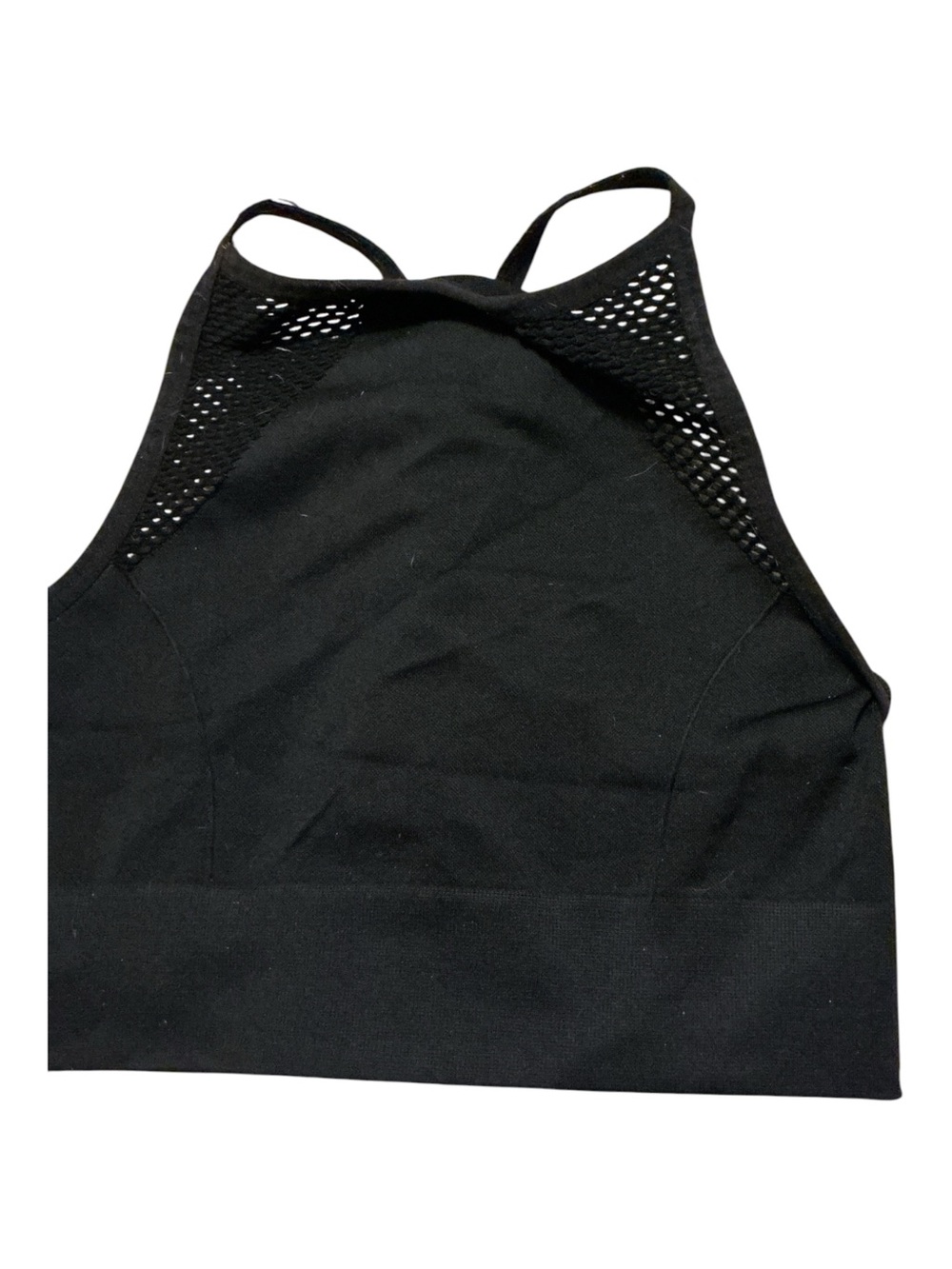 Black Seamless High-Neck Bralette